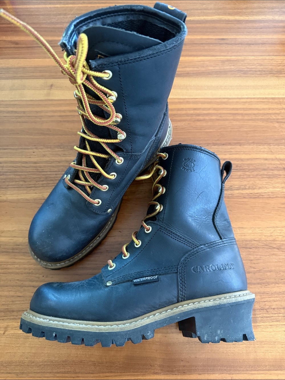 Steel Toe Carolina logger boots sz 8.5 M